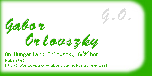 gabor orlovszky business card